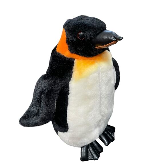SeaWorld Plush Emperor Penguin Stuffed Animal Faux Leather Feet Realistic 11” - Picture 5 of 12